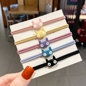 びっくりキャットフェイス2連結びヘアゴム 可愛い レディース ヘアアクセサリー かわいい おしゃれ プレゼント　　キッズ　猫　通学　プチプラ　ネコ　ポイント消化　子ども　ヘアアレンジ　キュート　ガーリー　普段使い