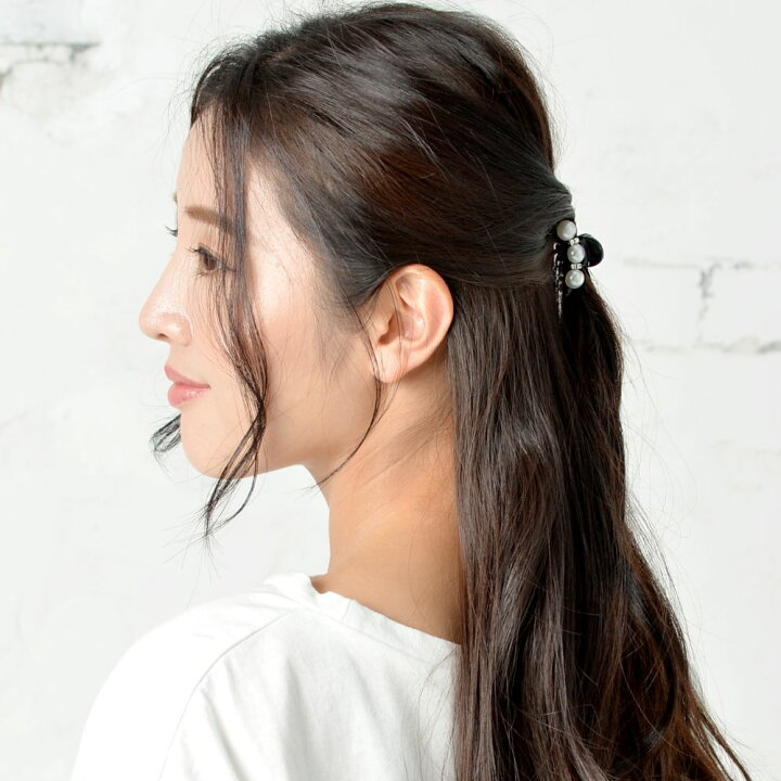 楽天市場】ミディアム＆ミニパールバンスクリップ ヘアピン ヘア 