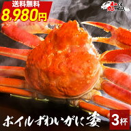 ＼エントリーで最大P10倍／ ＼ 限界価格！送料無料 8,980円 ／ カニ味噌付き 【 ボイルずわい蟹 姿 1.5kg…