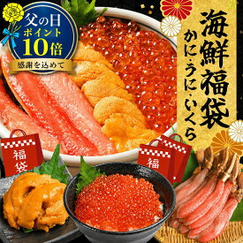 ＼ 父の日 エントリーでP10倍／ 【 選べる 海鮮福袋】 カニ×ウニ×いくらの贅沢福袋 本ズワイガニ フルポーション お刺身 蟹 カニ 冷凍 ミョウバン不使用 うに 雲丹 おつまみ いくら醤油 イクラ しょうゆ漬け それカニ ギフト 父の日 お中元