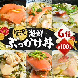 【 贅沢海鮮ぶっかけ丼 (item-48) 】 6種 各100g セット 海鮮丼 丼の具 ほたて いか ひらめ サーモン 銀鮭 えび タコ 鮭 おつまみ 三陸産 冷凍 ギフト それカニ お取り寄せ グルメ 贈り物 それカニ 父の日ギフト ギフト 父の日 お中元