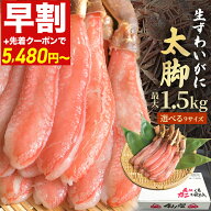 ＼エントリーで最大P10倍／ ＼ 年末早割＆先着クーポンで5,480円〜 ／【 プレミアム ズワイガニ 太脚棒肉…