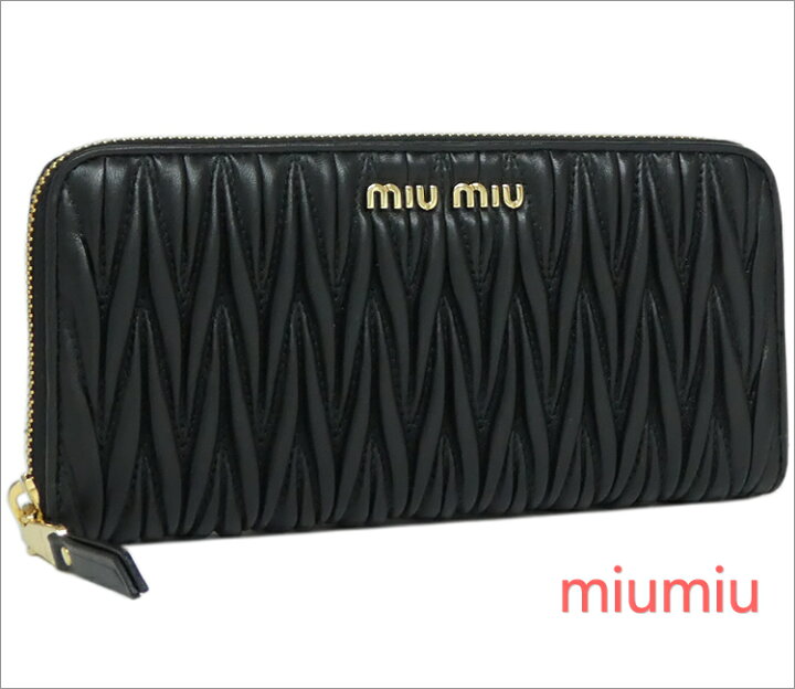 楽天市場】ミュウミュウ miumiu MIU MIU マテラッセ レザー 長財布 