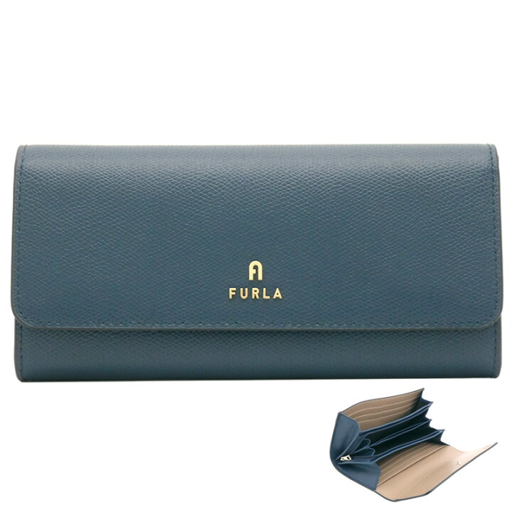 楽天市場】フルラ FURLA CAMELIA 長財布 Xl BLU JAY+GREIGE int 