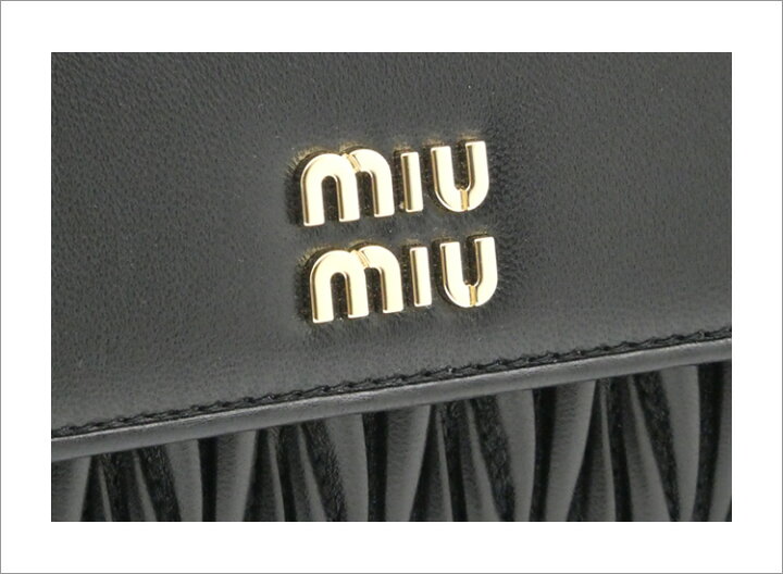 楽天市場】ミュウミュウ MIU MIU マテラッセレザー 財布 ブラック  