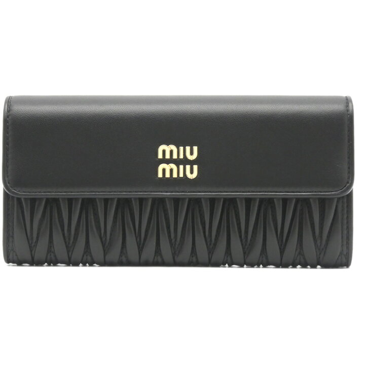 楽天市場】ミュウミュウ MIU MIU マテラッセレザー 財布 ブラック  