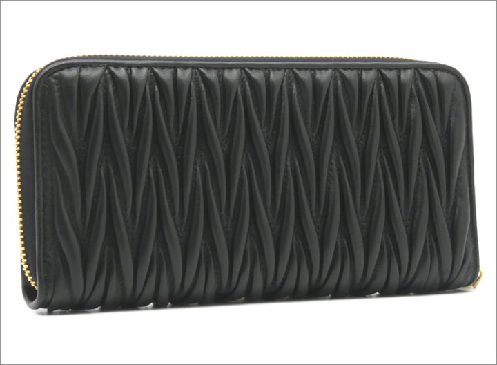 楽天市場】ミュウミュウ MIU MIU マテラッセレザー 財布 ブラック  