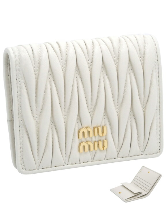楽天市場】ミュウミュウ MIUMIU マテラッセレザー 折り財布  
