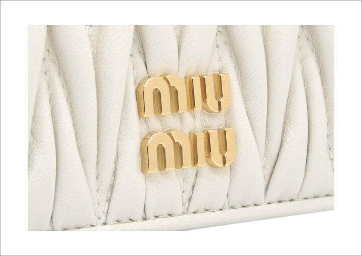 楽天市場】ミュウミュウ MIUMIU マテラッセレザー 折り財布  