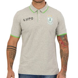 アメリカミネイロ襟付き公式Tシャツ【AMERICA MINEIRO】LUPO グレー