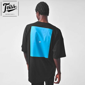 【TOISS】トイス バックプリント オーバーサイズTシャツ Aquarela ブルー×ブラック