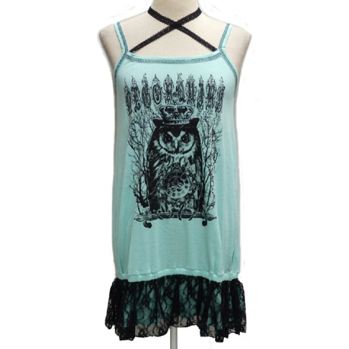 楽天市場 Algonquinsアルゴンキン キャミワンピース フクロウキング Al Rock Shop Sos 足利m W Cream Soda