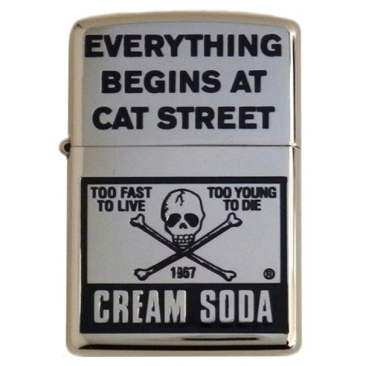 楽天市場】CREAMSODAクリームソーダ CS 角ドクロ ZIPPO PD18GS-15 