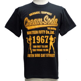 CREAMSODAクリームソーダ CS 1967ダブル立ちネコ TシャツPD15T-03