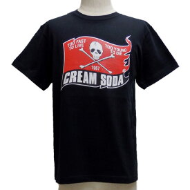 CREAMSODAクリームソーダ CS スカルフラッグ TシャツPD25T-04/
