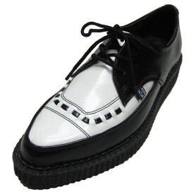 T.U.K TIE POINTED CREEPER[ BLACK ＆ WHITE LEATHER ]TUK-A8140【送料無料】