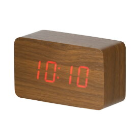 【ウッド調LEDクロック(ブラウン)】名入れ オリジナル　プリントまとめ買い　時計