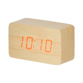 【ウッド調LEDクロック(ナチュラル)】名入れ オリジナル　勤続記念　時計
