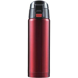 ＼ 記念品 ギフト　レジャーボトル ノーブランド保冷・保温 / 【ワンプッシュ式マグ500ml レッド レッド】 ” レジャー・アウトドア・旅行で活躍するグッズなどを集めました。”