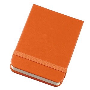 \低価格 安いノベルティ 粗品 文房具・デスク周り/【ハードカバーメモA7 オレンジ オレンジ】 ” 学習塾・予備校・教室・習い事の生徒募集の販促品に ”/” 学生向け・中学生・高校生・