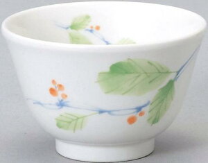 \名入れ ロゴ入れ オリジナル 名入れ向け 陶器/【美濃焼 反湯呑_軽量Dia Ceram 赤い実 和 (個箱・名入れ代は、別途見積)】 ノベルティ/オリジナル印刷