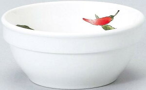 \店舗 業務用 物販向け 名入れ向け 陶器/【美濃焼 11cmスタックボウル_Dia Ceram 唐辛子 洋 (個箱・名入れ代は、別途見積)】 名入れ陶器/オリジナル印刷