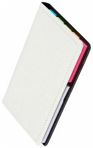 \低価格 安いノベルティ 粗品 文房具・デスク周り/【レザー調マルチフセンブック ホワイト】 ” 学校・高校・大学・専門学校の卒業記念品や周年記念品に ”/” 広告宣伝・集客・認知