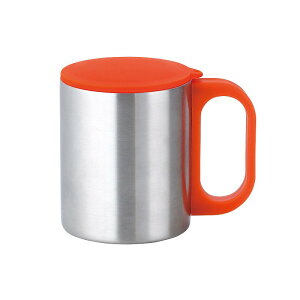 【セルトナ・二重構造ステンレスマグカップ(蓋付き)(オレンジ)】もらって嬉しい 記念品 勤続記念 名入れ向け タンブラー・グラス