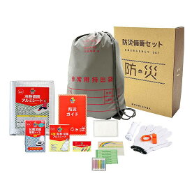 ＼ 啓発 防犯 防災 グッズ　非常持出袋セット / 【A4ボックス反射de持出リュック12点セット　※個人宅配送不可】 ” 自治体・役所・公共団体向けの啓発グッズや配布品に ”