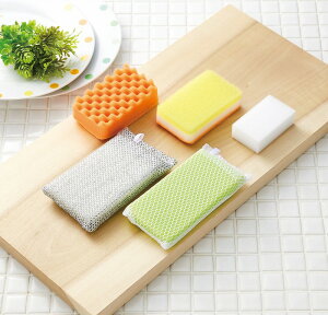 \低価格 安いノベルティ 粗品 キッチン消耗品/【「ありがとうございます」キッチンスポンジ5種セット】 まとめ売り/まとめ買い