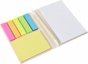 \店舗 業務用 物販向け 文房具・デスク周り/【〈牛乳パック再利用〉手帳型ふせんセット(ボールペン付)】 ” 企業や学校、お店の周年・設立・創立・開店にお勧めのノベルティ・記念品に