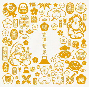 \販促品 ノベルティ グッズ お正月・干支・福袋/【福づくしふきん 金運】 まとめ売り/卸売り