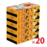 【送料無料（北海道・沖縄除く）】ハッピーハロウィン BOXティッシュ 100W 5個パック 20個セット 【代引…