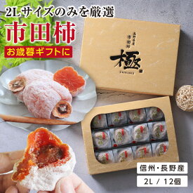 【送料無料・予約】市田柿 干し柿 極 2Lサイズ ギフト 12個入 長野県産 個包装 プレゼント 新物 | 国産 ワンランク上の贈り物 干柿 食べ物 お取り寄せ 内祝 出産祝い 贈答 スイーツ お供え フルーツ 果物 高級感 ドライフルーツ ブランド柿 GIマーク認証品 2025