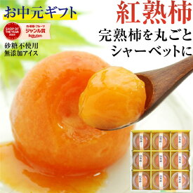 お中元 御中元 アイス 紅熟柿 9個入 市田柿を丸ごと1個使った氷菓子 シャーベット スイーツ 無添加 ギフト 砂糖不使用 国産原料のみ プレゼント 送料無料 | お取り寄せ 市田柿 干し柿 柿アイス 果物アイス 内祝 高級グルメ フルーツ 食品 柿 贈り物 2025