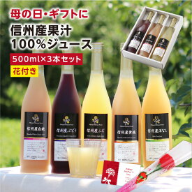 母の日 信州産 果汁100％ ジュース 3本 ギフト 選べるギフト 送料無料 最強翌日配送 | りんご 白桃 黄桃 洋なし ぶどう もも 旬に絞りました ストレートジュースを含む 国産 お取り寄せ 内祝 ギフト お祝い 出産祝い 出産内祝 詰め合わせ ジュースセット 2025