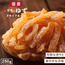 【送料無料】国産 ドライフルーツ ゆず 250g | 芳醇な香り 爽やかな香り ドライゆず ドライユズ ドライ柚子 国産ドライ ゆずピール お得 無着色 無香料 半生ドライ プレゼント ドライフルーツ 果物 フルーツ 南信州菓子工房 プチギフト フォンダンウォーター お菓子 乾燥果実