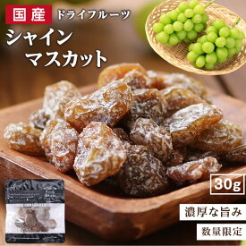 【送料無料】国産 ドライフルーツ シャインマスカット 小袋 30g | 凝縮された旨みジューシーな果肉 ドライぶどう レーズン ドライシャインマスカット 無着色 無香料 半生ドライ プレゼント 果物 フルーツ 南信州菓子工房 プチギフト フォンダンウォーター お菓子 乾燥果実