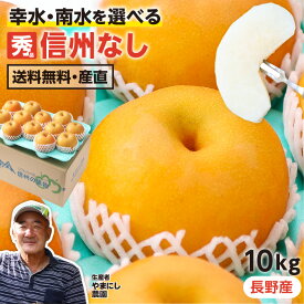 【送料無料】長野県産 梨 10kg 秀品 幸水 南水 品種が選べる 産地直送 なし ナシ | 信州産 完熟なし 南信州梨 甘い フルーツ 旬のフルーツ 贈答品 ギフト 美味しい お取り寄せ 旬の果物 おいしい梨 果物 お中元 暑中見舞い 残暑見舞い プレゼント 農家指定 やまにし農園