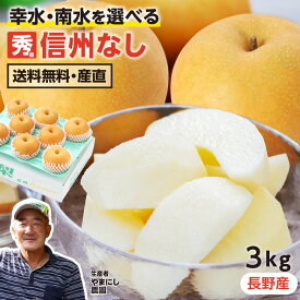 【送料無料】長野県産 梨 3kg 秀品 6~9玉 幸水 南水 品種が選べる なし ナシ 産地直送 | 信州産 完熟なし 南信州梨 甘い フルーツ 旬のフルーツ 贈答品 ギフト 美味しい 農家指定 お取り寄せ 旬の果物 おいしい梨 お中元 暑中見舞い 残暑見舞い プレゼント やまにし農園