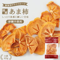 【送料無料】国産 ドライフルーツ 甘柿 45g 砂糖不使用 無添加 | ドライ柿 ドライカキ ドライ甘柿 柿 干…