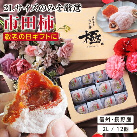 【P3倍！送料無料】遅れてごめんね 敬老の日 干し柿 ギフト 市田柿 極 2Lサイズ 12個入 長野県産 個包装 プレゼント | 国産 ワンランク上の贈り物 干柿 食べ物 お取り寄せ 内祝 出産祝 贈答 スイーツ お供え フルーツ ドライフルーツ ブランド柿 GIマーク認証品 冷凍 2026