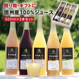 信州産 果汁100％ ジュース 3本 ギフト 選べるギフト 送料無料 最強翌日配送 | りんご 白桃 黄桃 洋なし ぶどう もも 旬に絞りました ストレートジュースを含む 国産 お取り寄せ 内祝 ギフト お祝い 出産祝い 出産内祝 詰め合わせ ジュースセット 2025
