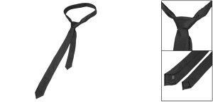 uxcell送料無料女性用ネクタイタイポリエステル製細い6cm幅セルフタイビジネスブラック