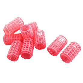ヘアカーラー 手巻きカーラー 巻き髪 プラスチック製 ピンク 10個