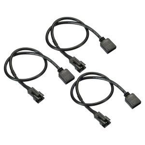PATIKIL 3�s�� 5V 30cm���� �R���s���[�^ �}�U�[�{�[�h �C���^�[�t�F�C�X - SM3P �I�X�����P�[�u�� 3���� �d���A�_�v�^ �v���X�`�b�N ���^�� RGB �t�@���p LED �X�g���b�v �u���b�N