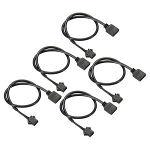 PATIKIL 3�s�� 5V 30cm���� �R���s���[�^ �}�U�[�{�[�h �C���^�[�t�F�C�X - SM3P ���X�����P�[�u�� 5���� �d���A�_�v�^ �v���X�`�b�N ���^�� RGB �t�@���p LED �X�g���b�v �u���b�N