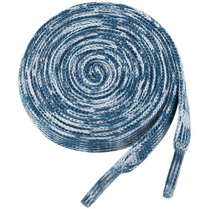 Elerevyo Flat Colorful Shoelaces Gradient Colors Shoe Laces for Boots Sneakers 2 Pairs Dark Blue 80cm/31.50