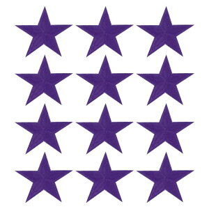 PATIKIL スターアイロンパッチ12個スターエンブロイダリーパッチアップリケ衣類ジャケット帽子バックパック修理装飾用ダークパープル3.2インチ×3.2インチ