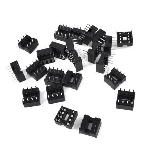 DIP IC�\�P�b�g 2.54mm 8�s�� DIP �A�_�v�^ PCB�{�[�h �s�b�` 25����